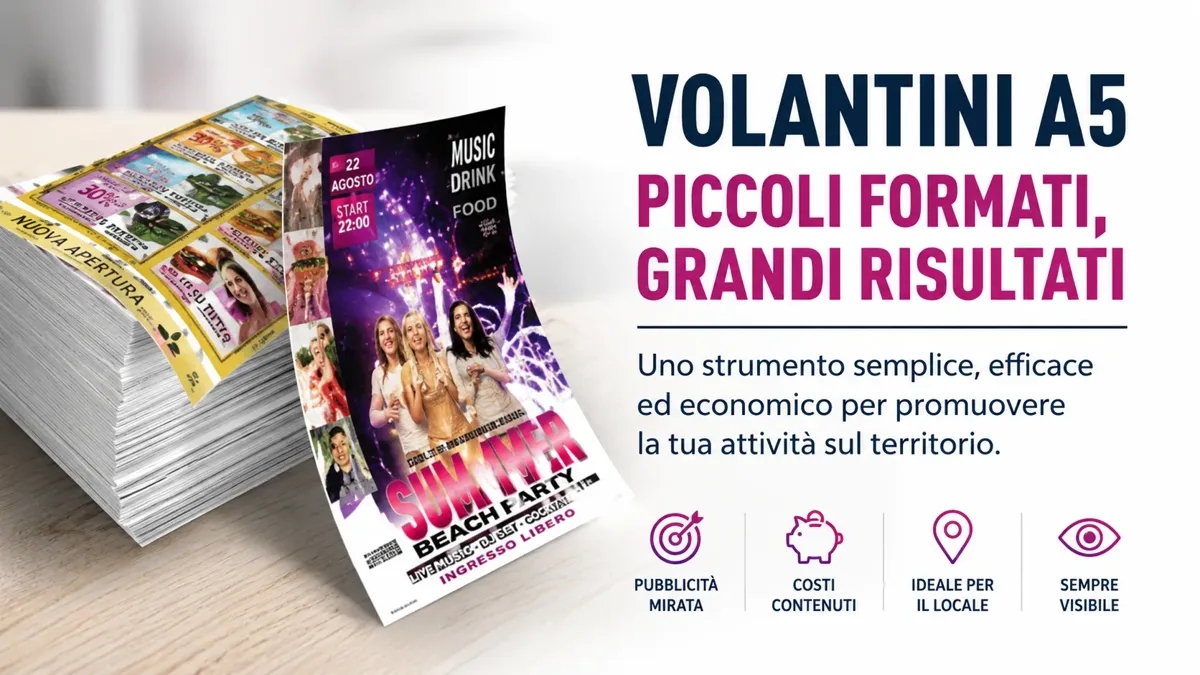 Volantini pubblicitari stampati per attivita locali