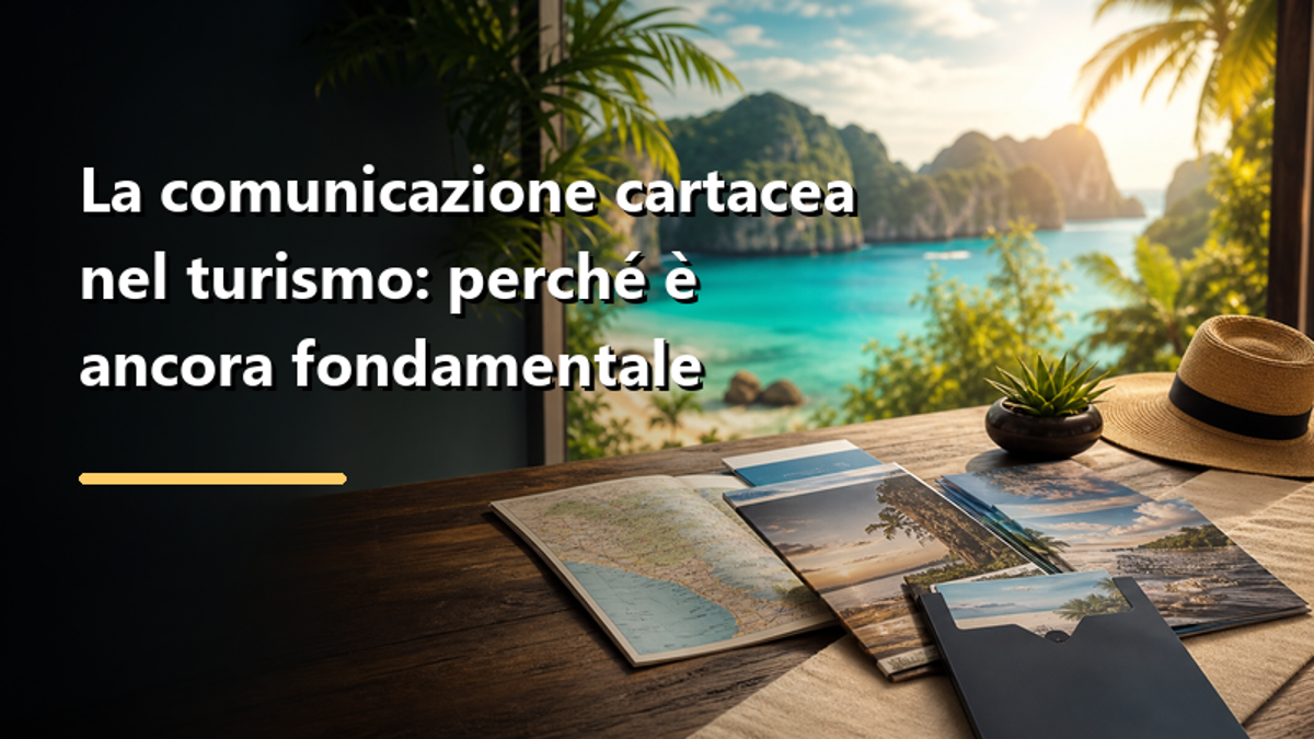 Materiali cartacei per il turismo con brochure, mappe e porta voucher